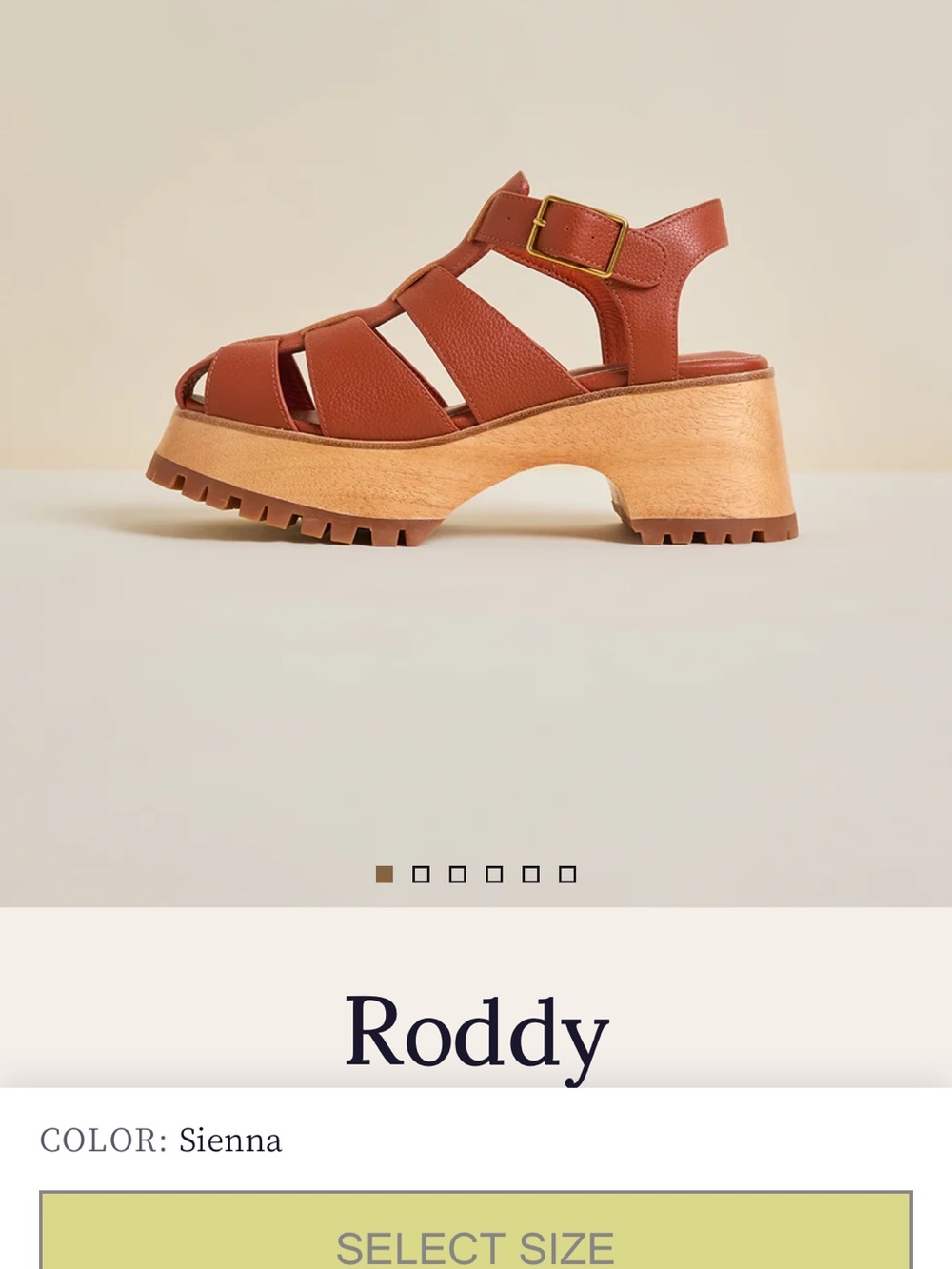 Brand new - never worn - Charlotte Stone Roddy Platform Sandal in Sienna Brown